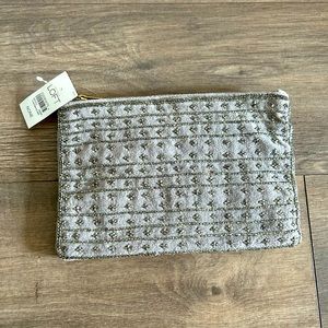 Loft Suede Embellished Clutch